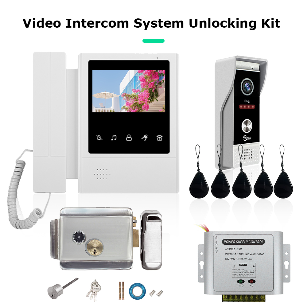 Smart Doorbell Wired - 4.3 นิ้ว LCD Video Intercom ระบบสําหรับ