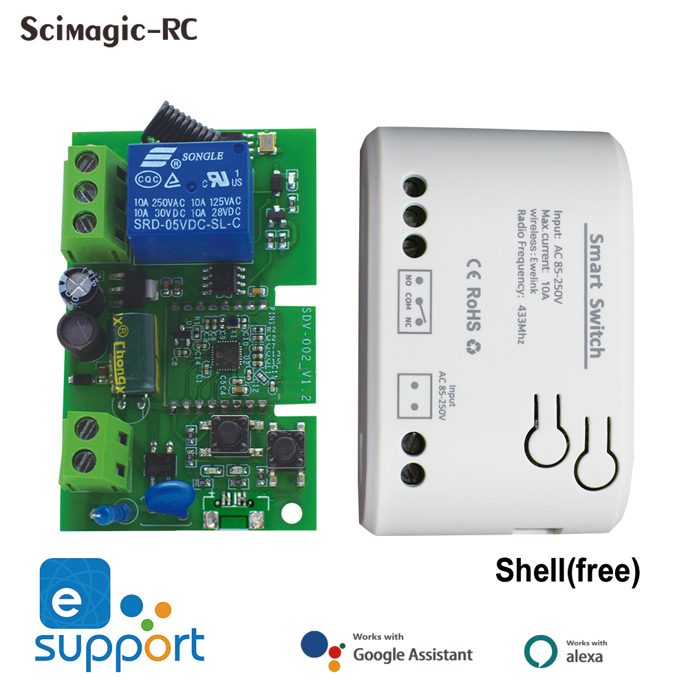 Home Automation Technology - Ewelink สวิตช์อัจฉริยะระบบอัตโนมัติในบ้าน, รีเลย์ WiFi 1CH AC
