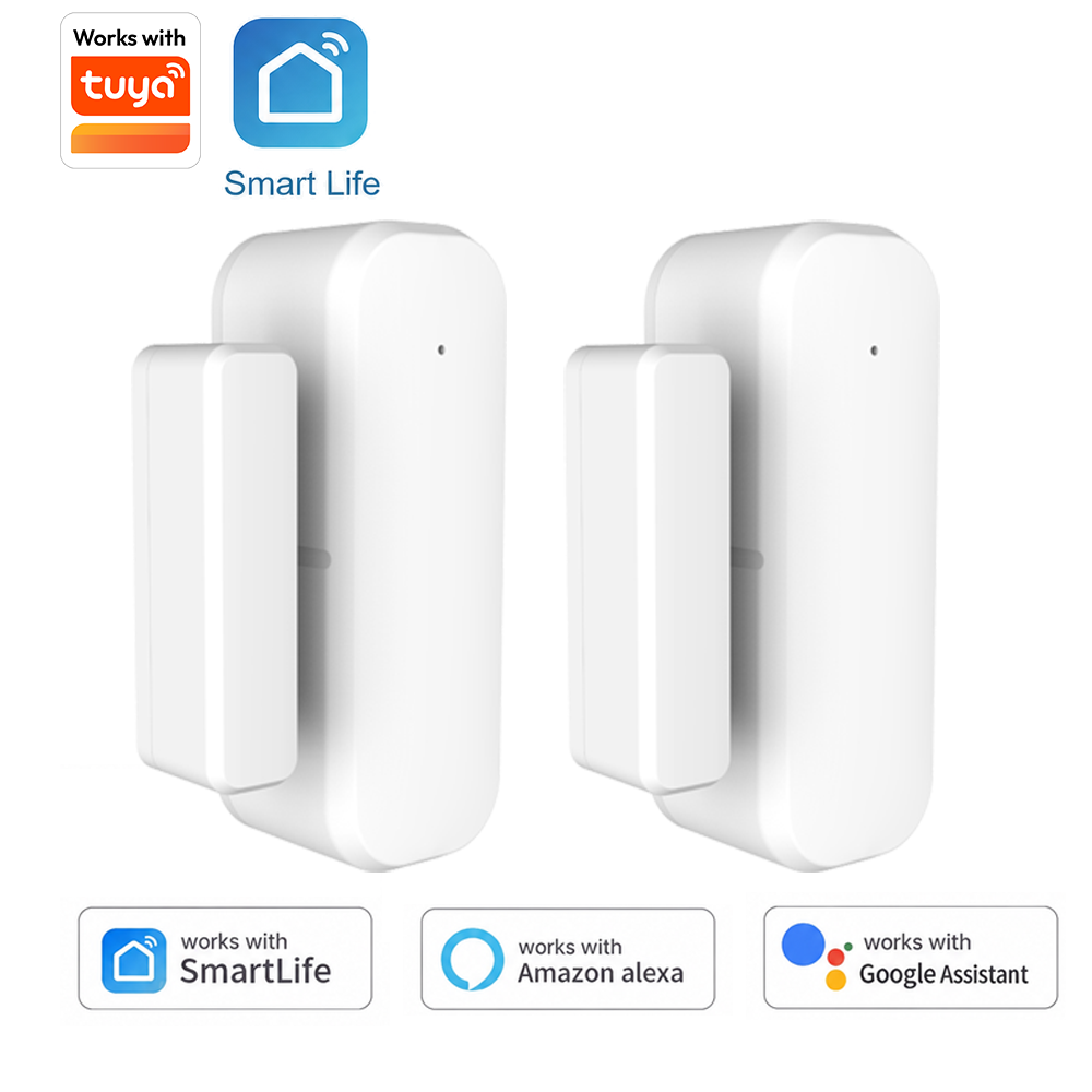 Home Automation Technology - เซ็นเซอร์ประตูและหน้าต่างอัจฉริยะทูย่า ไวไฟพร้อมสวิตช์แม่เหล็ก รองรับอเล็กซาและกูเกิลโฮม ระบบรักษาความปลอดภัยอัตโนมัติภายในบ้าน