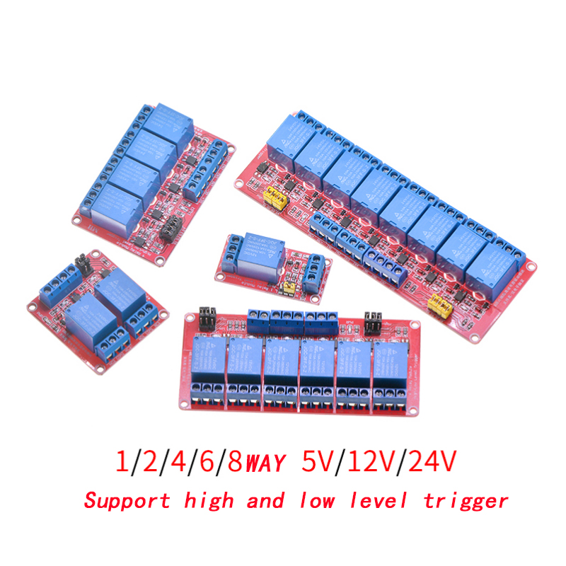 Relay 8 Channel Board - แผงโมดูลรีเลย์บอร์ด1 2 4 6 8ช่อง5V 12V