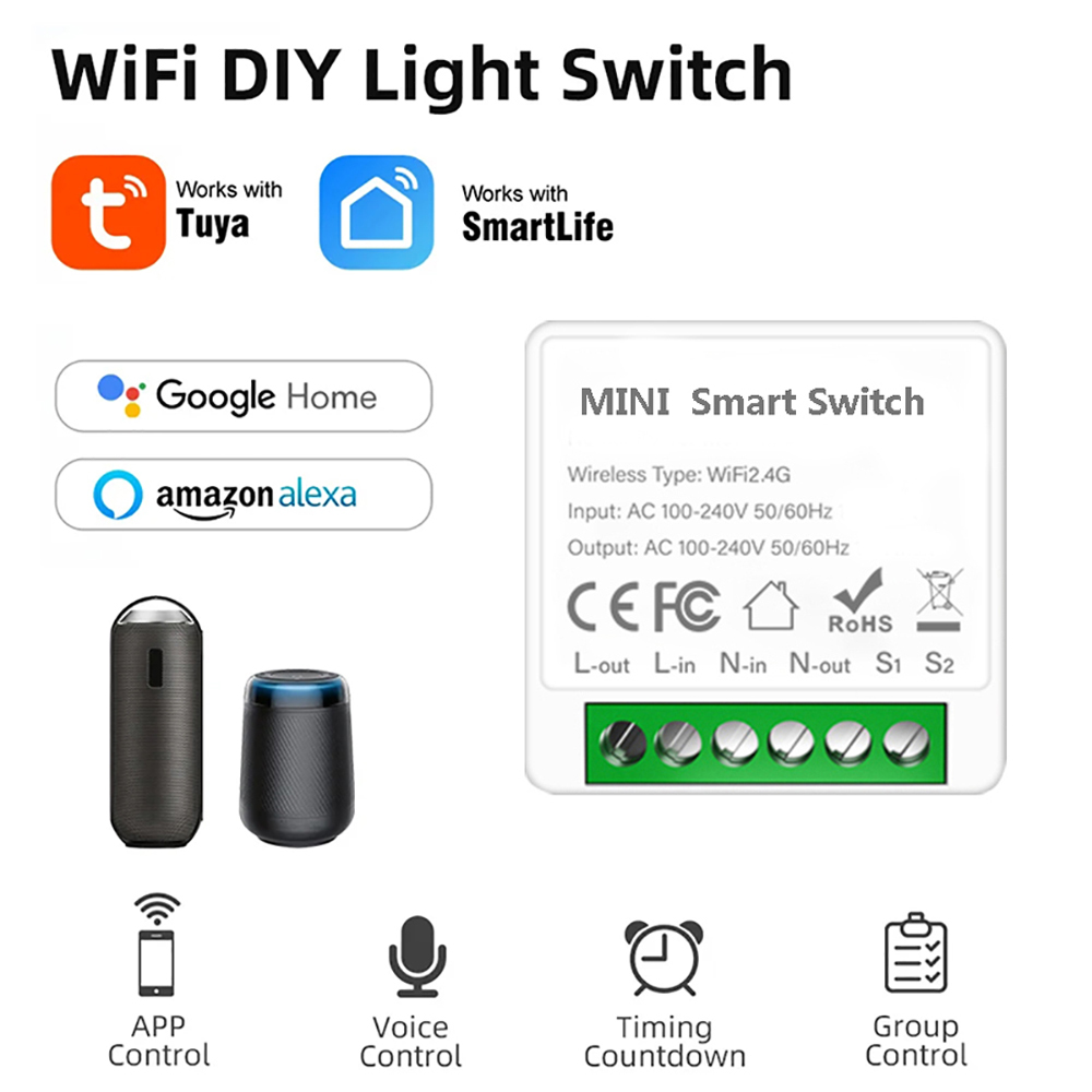 Diy Home Automation Controller - 2 ทิศทาง Tuya Mini 16A WiFi