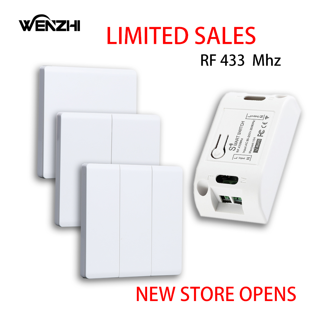 Home Automation Panel Diy - DIY แบบไร้สาย RF 433Mhz ตัวรับสัญญาณโมดูลไฟ86ประเภทแบบพกพารีโมทคอนโทรล110V 220V