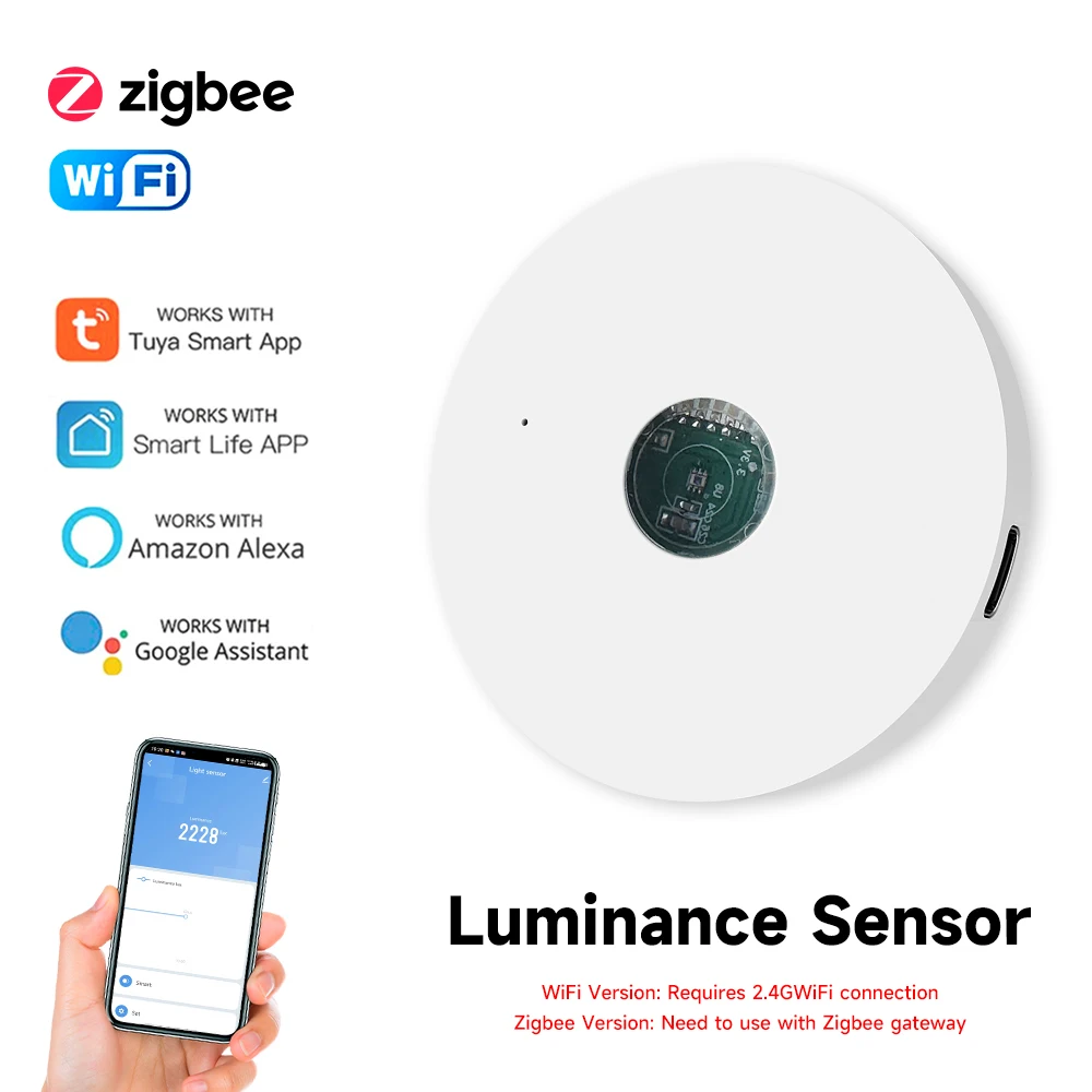 Home Automation Technology - Tuya WiFi/ZigBee Light Sensor เซ็นเซอร์ความสว่างความสว่างเครื่องตรวจจับ Home