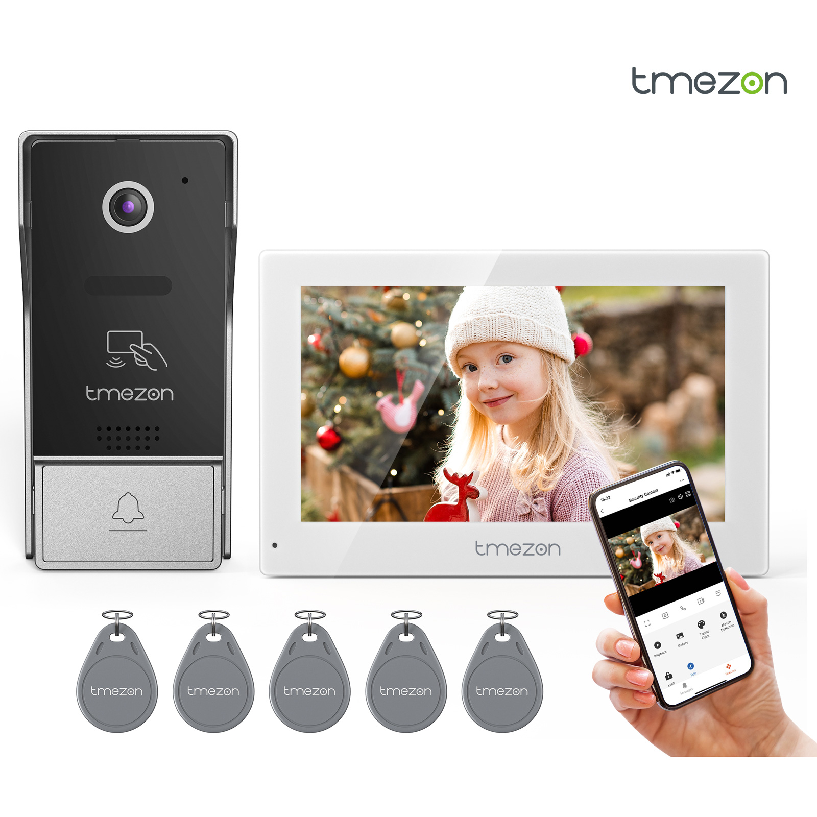 Smart Doorbell Wired - ระบบอินเตอร์คอมวิดีโอไร้สายอัจฉริยะ Tuya ขนาด 7 นิ้ว ความละเอียด