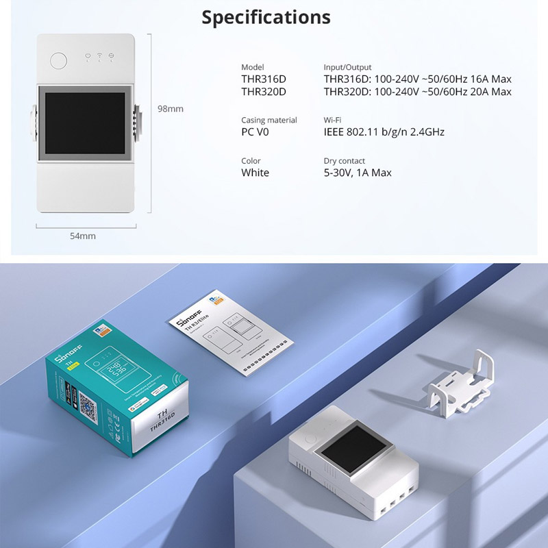 Sonoff Basic Switch - สวิตช์ไฟอัจฉริยะ SONOFF POW Elite WiFi พร้อมมิเตอร์วัดพลังงาน