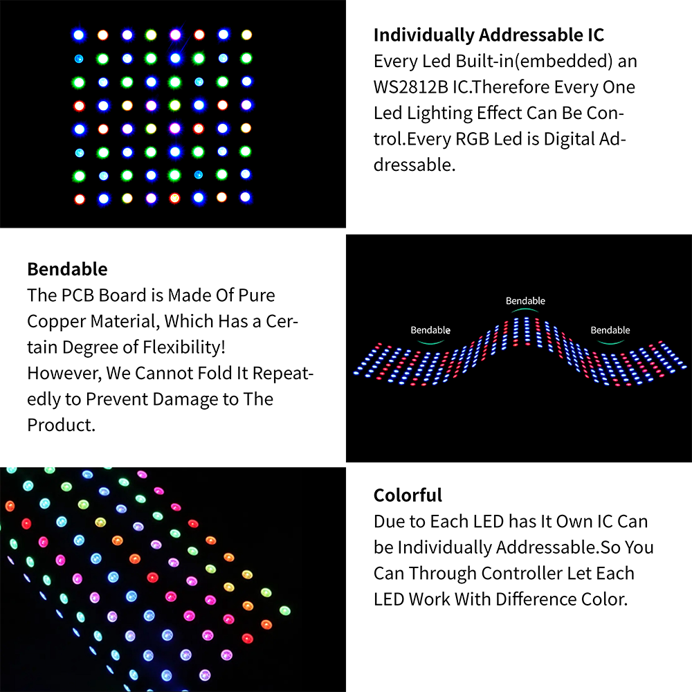 8X8 16X16 8X32 WS2812B พร้อม U - Rgb Led Matrix 8X8 บทวิจารณ์และราคา