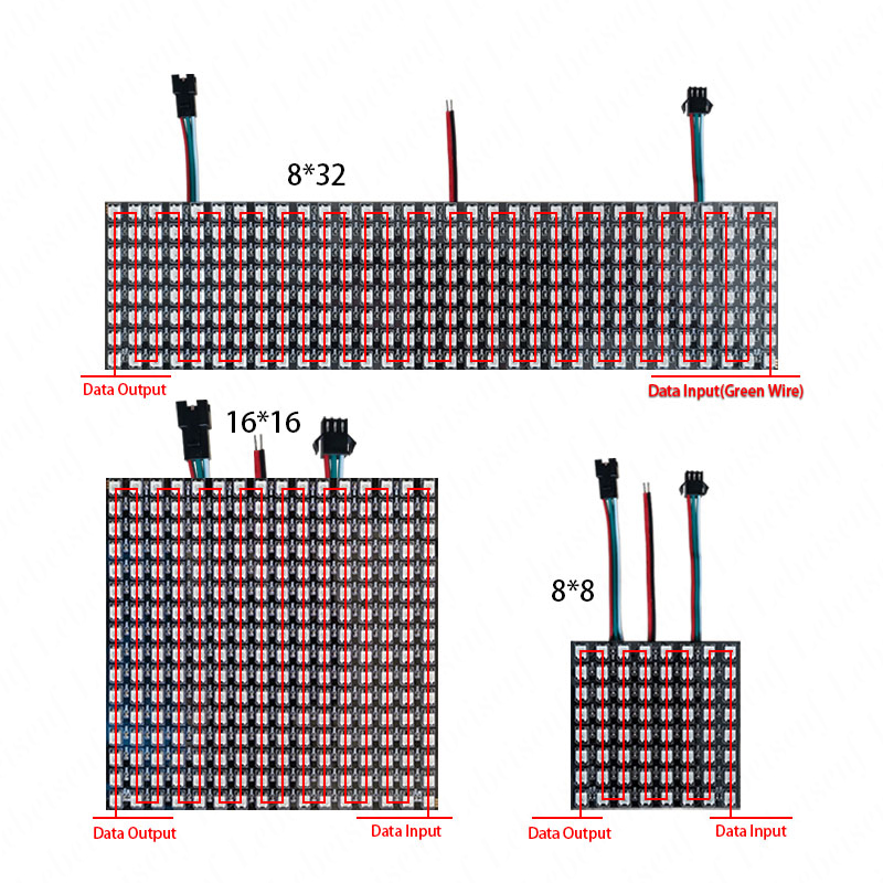 หน้าจอ LED ดิจิตอลพิกเซล WS281 - Rgb Led Matrix 8X8 บทวิจารณ์และราคา