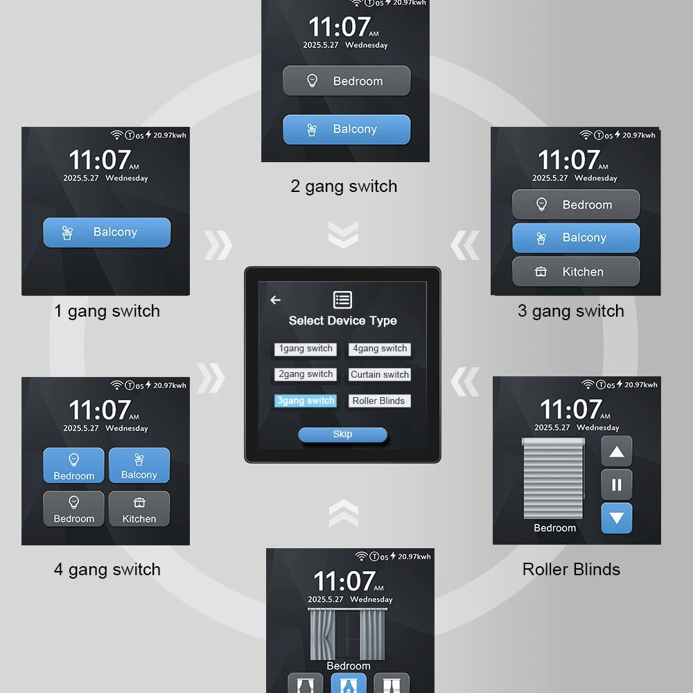 สวิตช์ไวไฟอัจฉริยะ Tuya Eu 4x4 - Home Automation Systems Diy บทวิจารณ์และราคา
