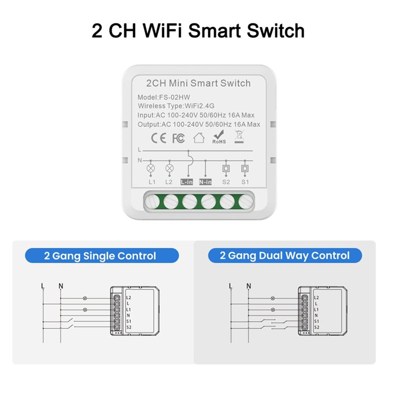 สวิตช์อัจฉริยะ ABJI-Tuya แบบ W - Home Automation Diy Projects บทวิจารณ์และราคา