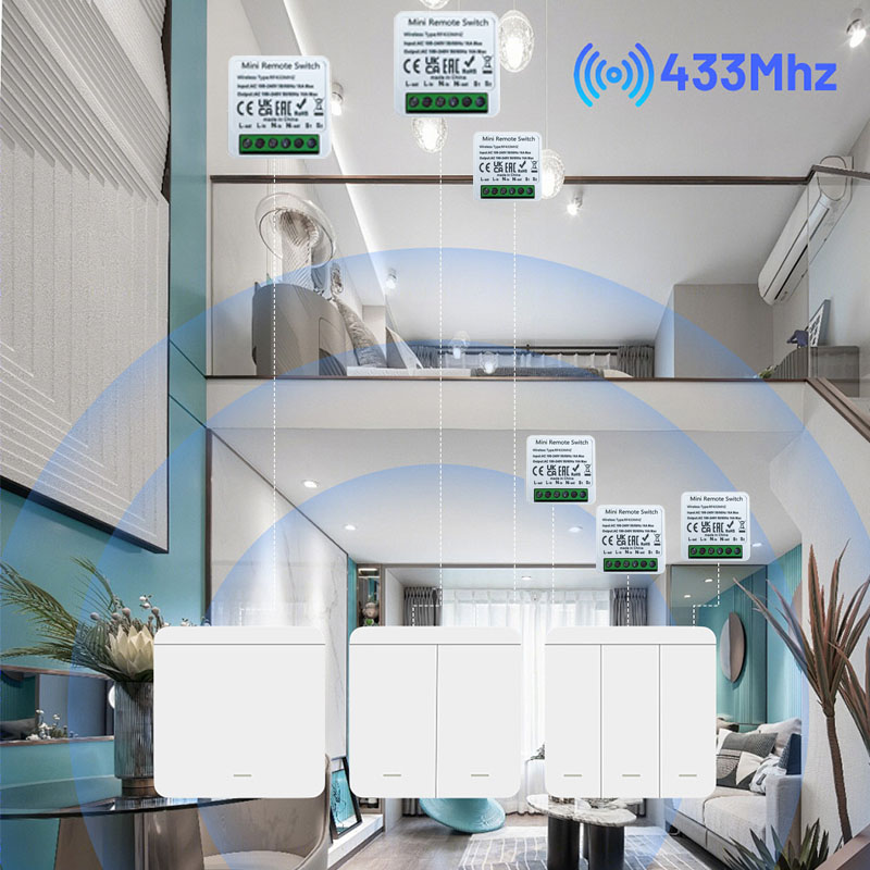 สวิตช์ไร้สายอัจฉริยะ RF 433MHz - Home Automation Systems Diy บทวิจารณ์และราคา