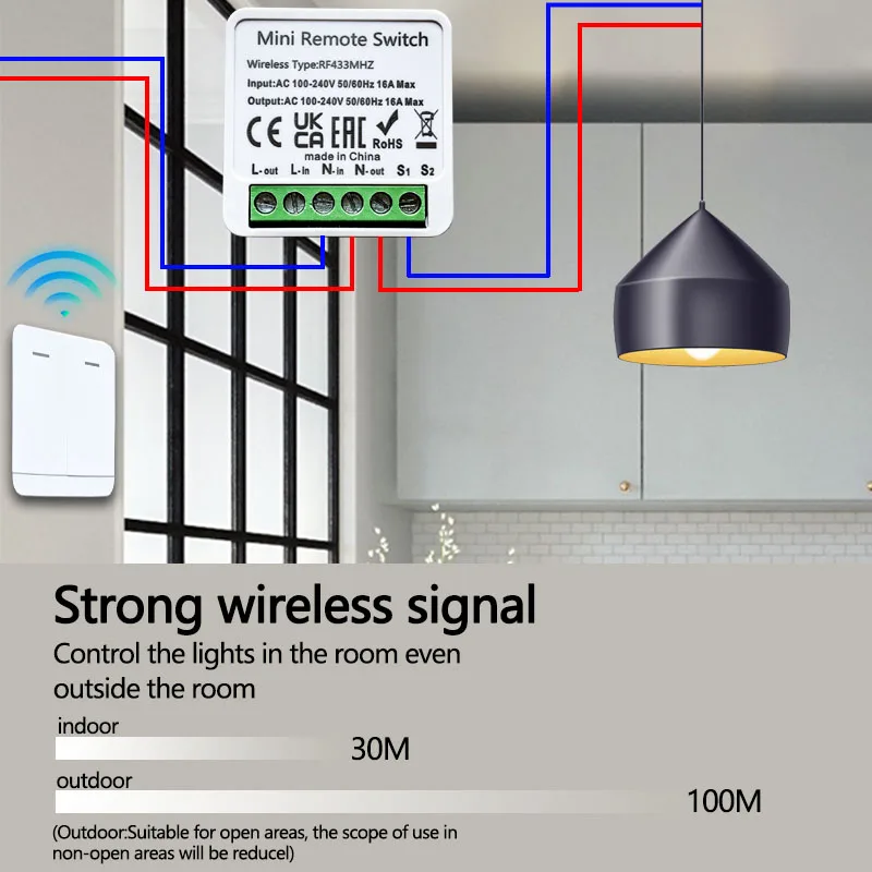 สวิตช์ไร้สายอัจฉริยะ RF 433MHz - Home Automation Systems Diy บทวิจารณ์และราคา