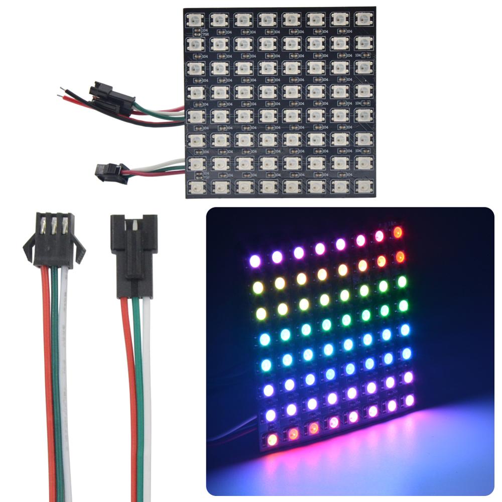 8x8 16x16 8x32 พิกเซล SK6812 W - Rgb Led Matrix 8X8 บทวิจารณ์และราคา