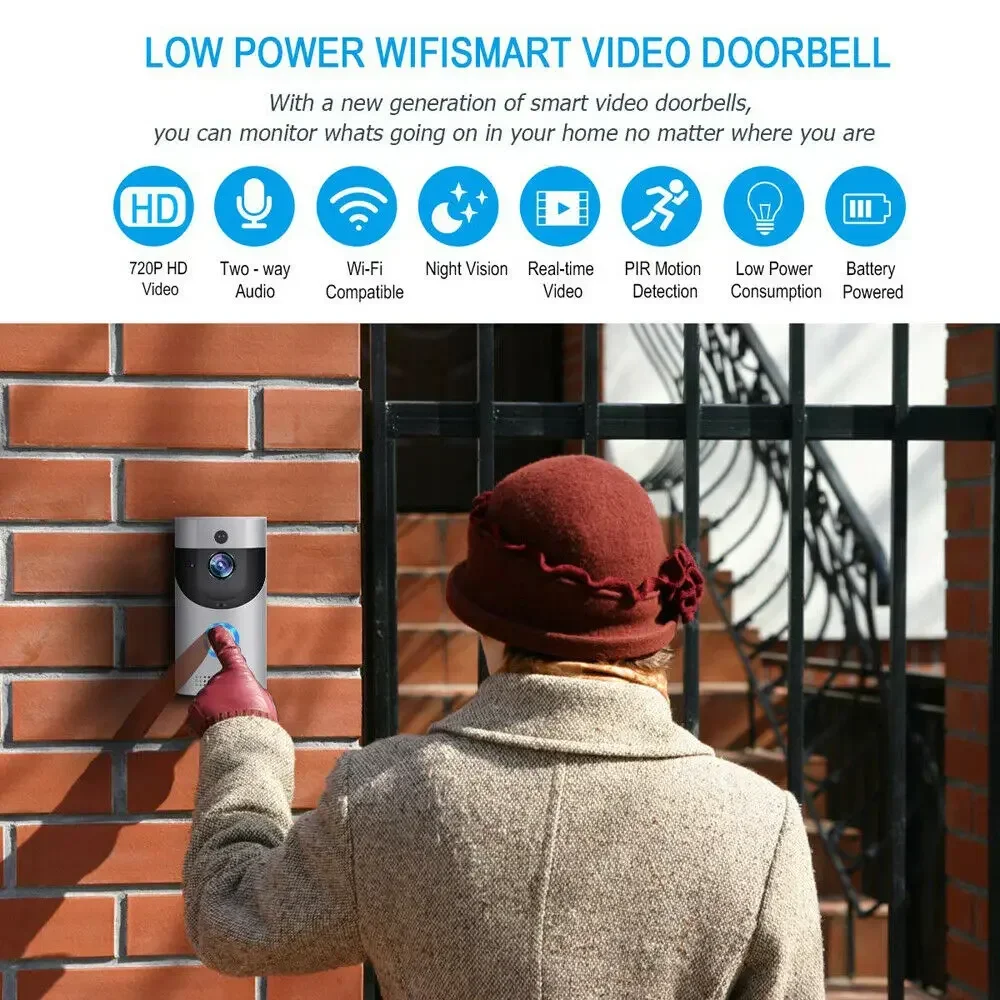 720P HD สมาร์ทโฮมไร้สาย WIFI ก - Smart Doorbell Wired บทวิจารณ์และราคา
