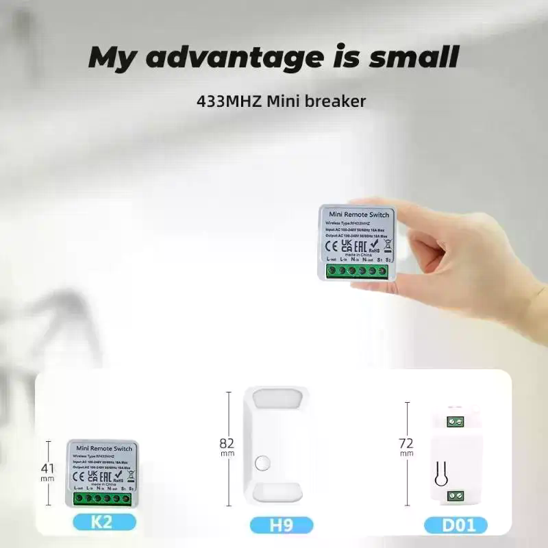 สวิตช์อัจฉริยะ RF 433 MHz ขนาด - Diy Home Automation Controller บทวิจารณ์และราคา