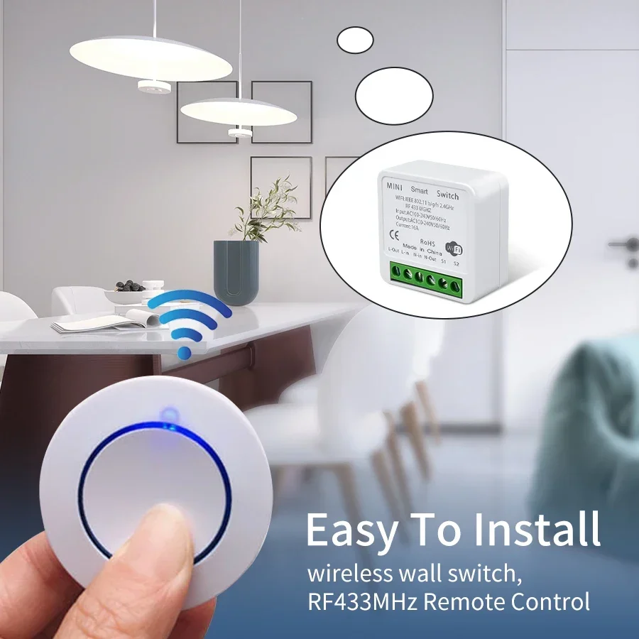 Tuya WiFi สมาร์ทสวิทช์ 16A RF4 - Sonoff Basic Switch บทวิจารณ์และราคา