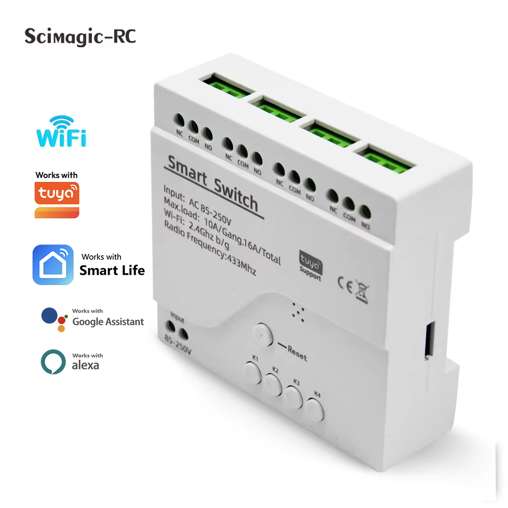 สมาร์ทสวิตช์ 4CH รีเลย์โมดูลระ - Home Automation Technology บทวิจารณ์และราคา