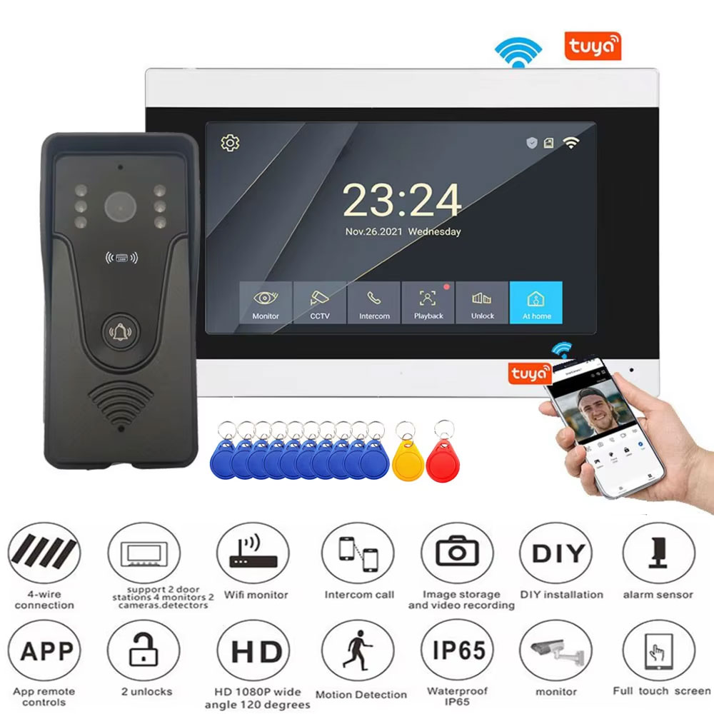 Tuya 1080P 7 นิ้วหน้าจอสัมผัสส - Smart Doorbell Wired บทวิจารณ์และราคา