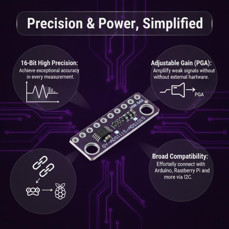 โมดูล ADS1115 ปรับค่าเกนได้ 16 - Home Automation Systems Diy บทวิจารณ์และราคา