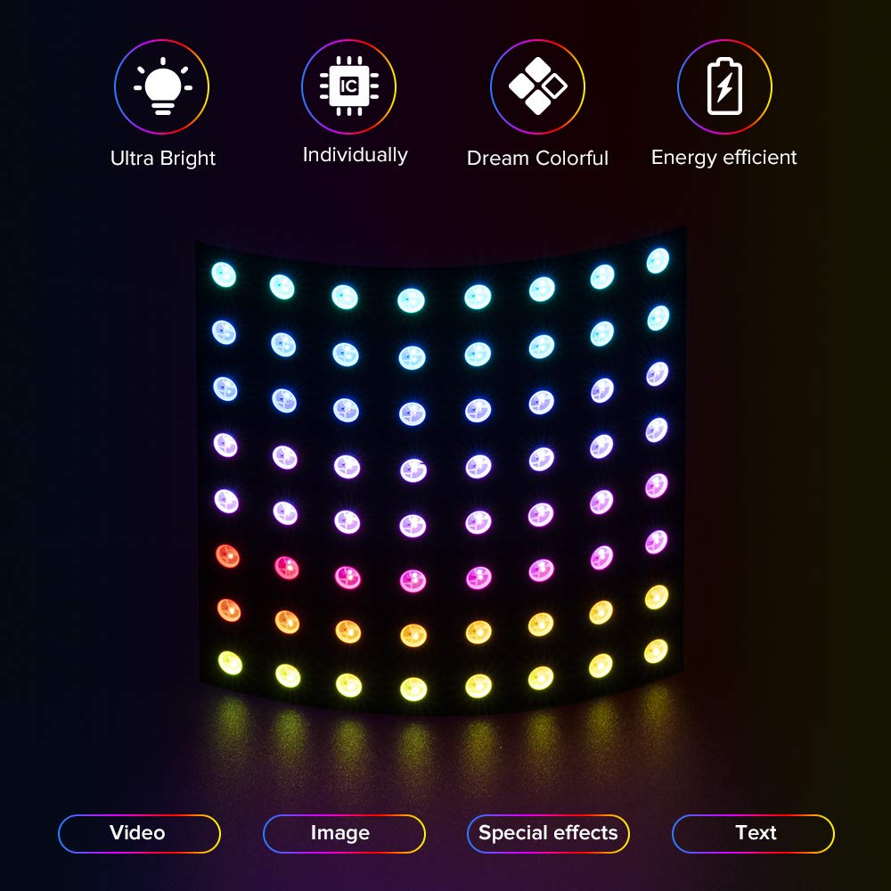WS2812 LED 5050 RGB 8x8 64 บิต - Rgb Led Matrix 8X8 บทวิจารณ์และราคา