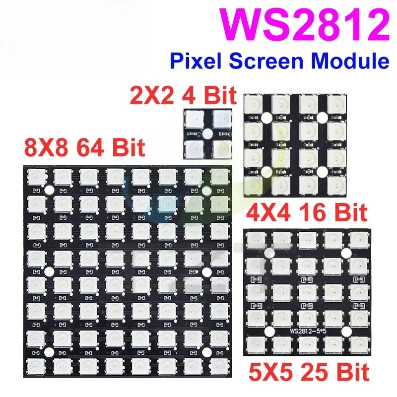 แผงไฟ LED WS2812 รุ่นใหม่ 5050 - Rgb Led Matrix 8X8 บทวิจารณ์และราคา